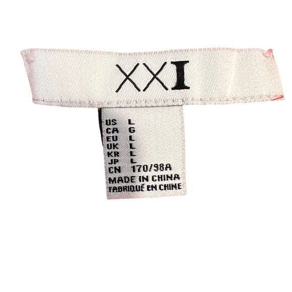 XXI Red Swan Sheer Summer Top Blouse 3/4 sleeve Large - Picture 3 of 4